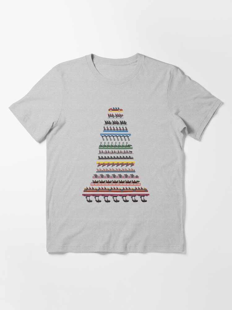 Alternate view of Six Flags Magic Mountain Coaster Trains Essential T-Shirt