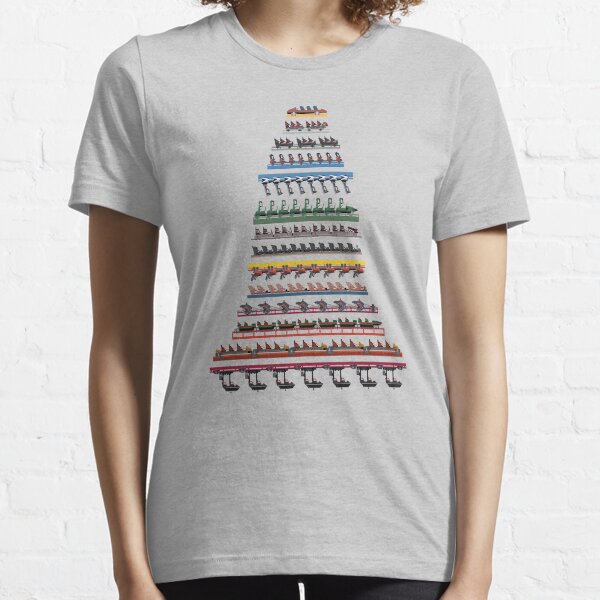 Six Flags Magic Mountain Coaster Trains Essential T-Shirt
