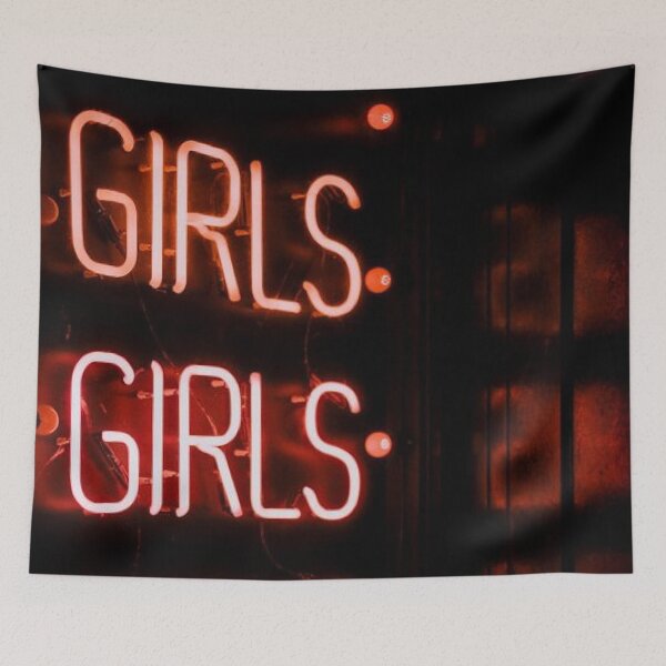 Item preview, Neon Retro Aesthetic Girls Sign designed and sold by Alexandra Renee.