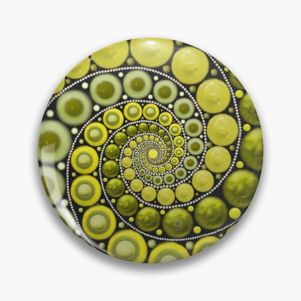Item preview, Yellow as Spring Spiral Dot Mandala designed and sold by keekeedeke.