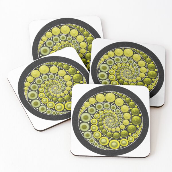 Item preview, Yellow as Spring Spiral Dot Mandala designed and sold by keekeedeke.