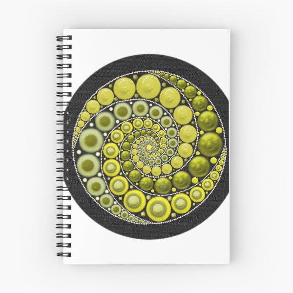 Item preview, Yellow as Spring Spiral Dot Mandala designed and sold by keekeedeke.