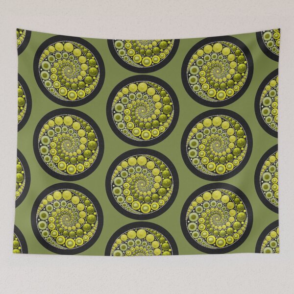 Item preview, Yellow as Spring Spiral Dot Mandala designed and sold by keekeedeke.