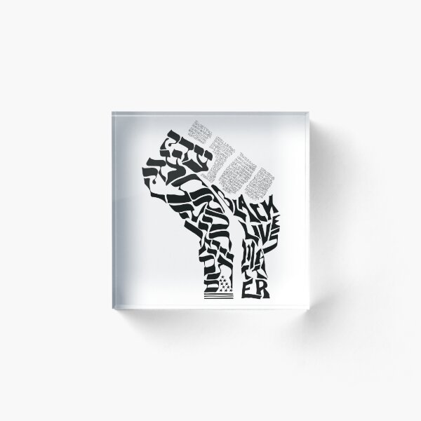 Black Lives Matter Fist Acrylic Block