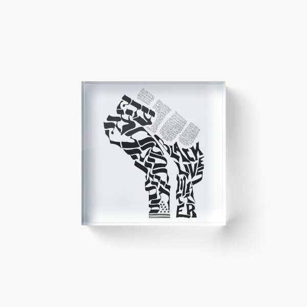 Black Lives Matter Fist Acrylic Block