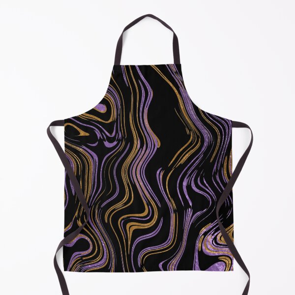Item preview, Liquid Marble Swirls Purple Gold on Black designed and sold by WisdomInspired.