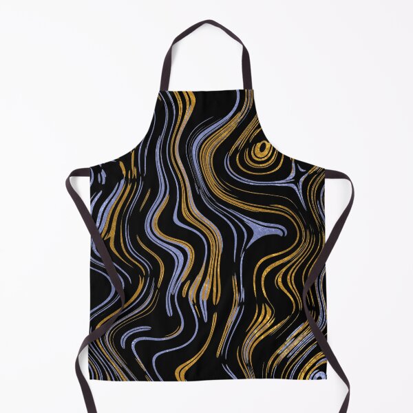 Item preview, Liquid Marble Swirls Blue Gold on Black designed and sold by WisdomInspired.