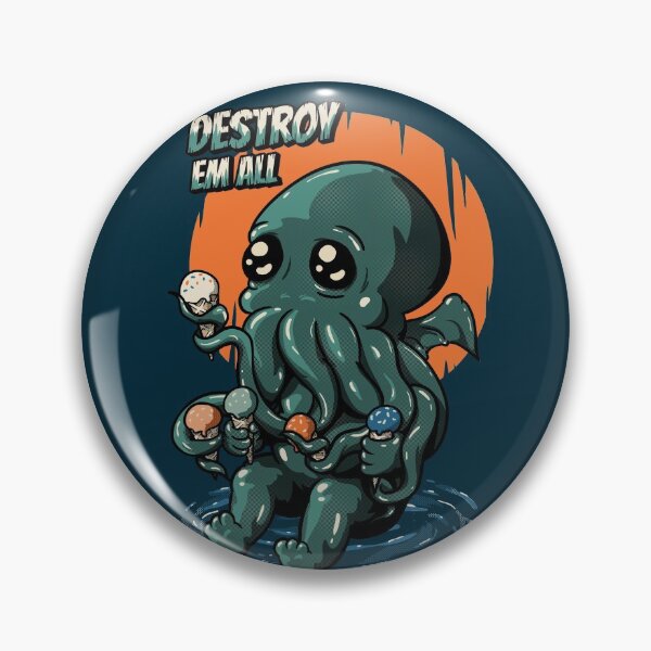 Item preview, The Ice Cream Destroyer - Cute Baby Cthulhu | Necronomicon Lovecraft Funny Kids Mask | Food foodie snack dessert | Tie Dye Backpack (Updated) designed and sold by Any Color Designs.