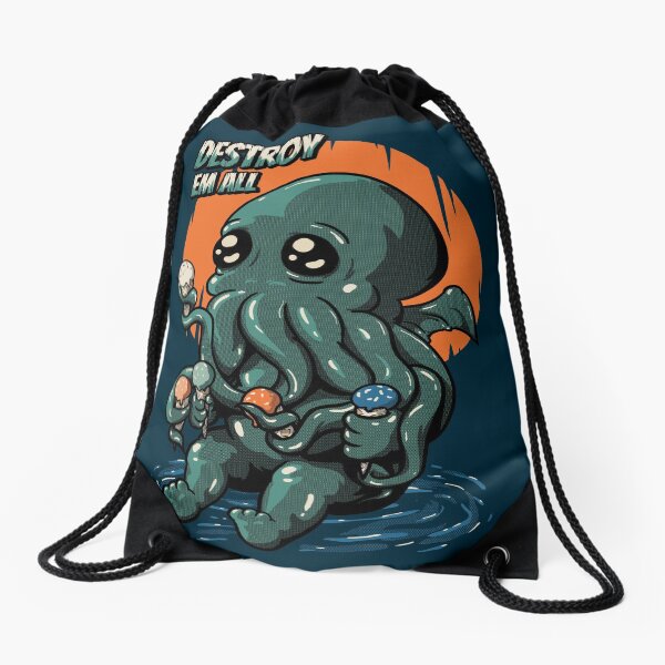 Item preview, The Ice Cream Destroyer - Cute Baby Cthulhu | Necronomicon Lovecraft Funny Kids Mask | Food foodie snack dessert | Tie Dye Backpack (Updated) designed and sold by Any Color Designs.