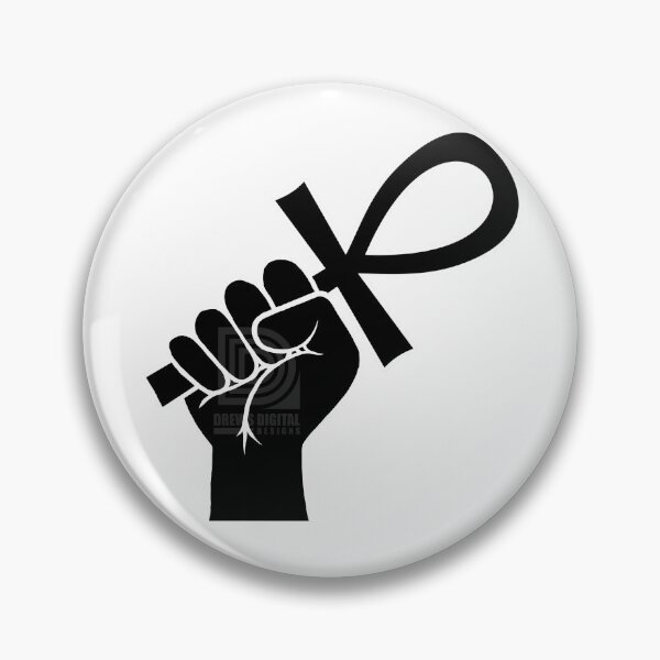 Item preview, Black Power Fist holding Ankh Egyptian Hieroglyph Symbol designed and sold by Andrew Browne.