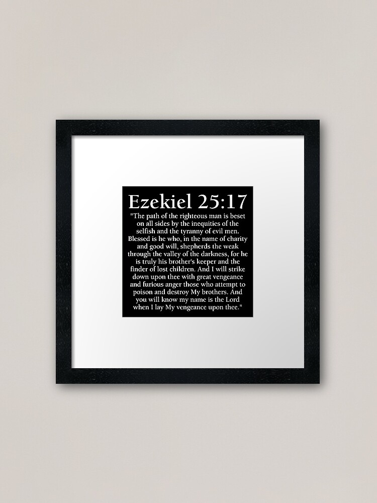 Ezekiel 25:17 - Full Passage Poster for Sale by PKHalford