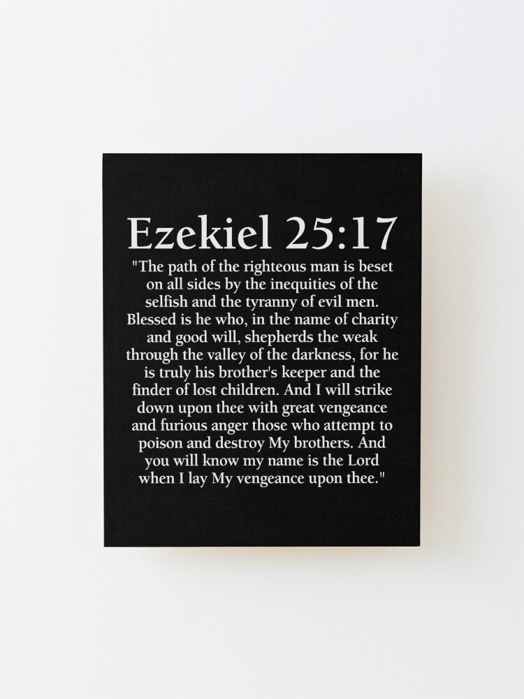 Ezekiel 25:17 - Full Passage Poster for Sale by PKHalford