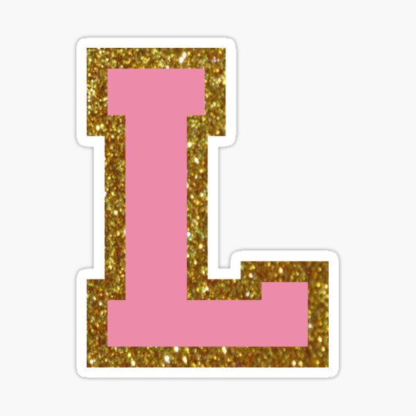 Letter L Pink Glitter Stickers Redbubble