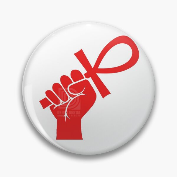 Item preview, Red Power Fist holding Ankh Egyptian Hieroglyph Symbol designed and sold by Andrew Browne.