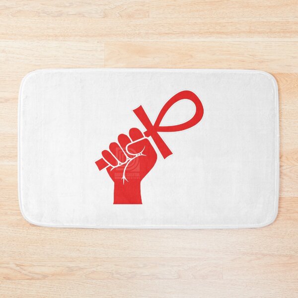 Item preview, Red Power Fist holding Ankh Egyptian Hieroglyph Symbol designed and sold by Andrew Browne.
