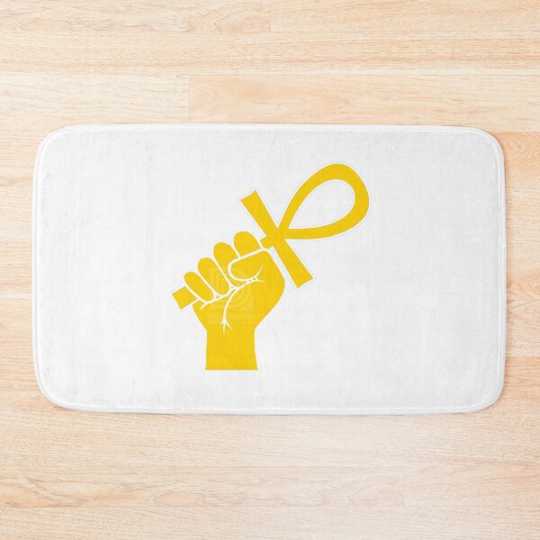 Item preview, Gold Power Fist holding Ankh Egyptian Hieroglyph Symbol designed and sold by Andrew Browne.