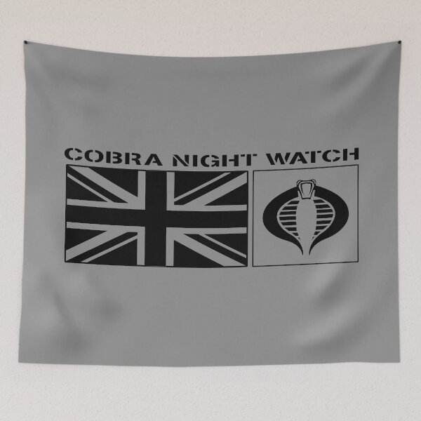 Artikelvorschau, Gi Joe Cobra Night Watch Logo mit britischer Flagge entworfen und verkauft von AJ  Liber.