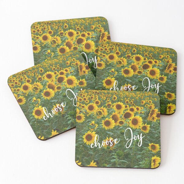 Item preview, Sunflower Field Choose Joy Quote designed and sold by motivateme.
