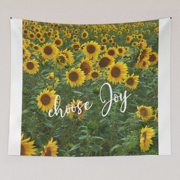 Item preview, Sunflower Field Choose Joy Quote designed and sold by motivateme.