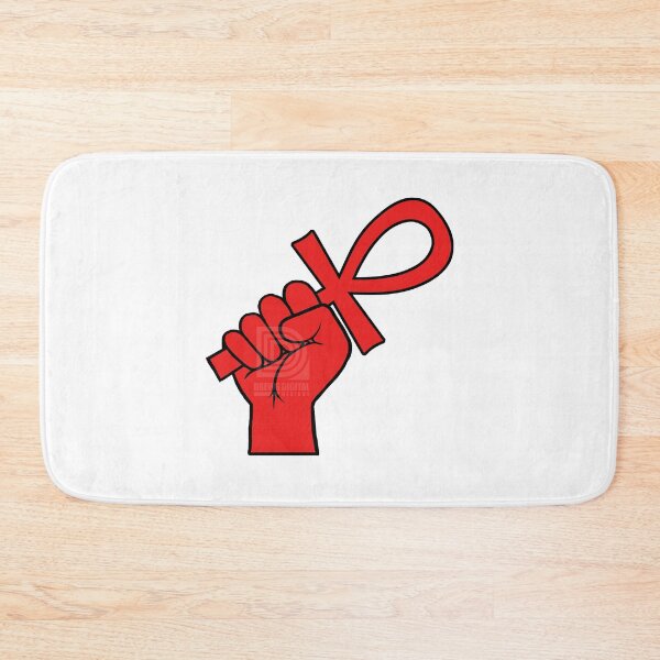 Item preview, Red Power Fist holding Ankh Egyptian Hieroglyph Symbol designed and sold by Andrew Browne.