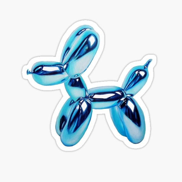 Blue Balloon Dog Sticker