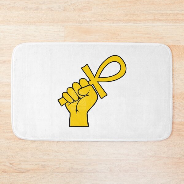 Item preview, Gold Power Fist holding Ankh Egyptian Hieroglyph Symbol designed and sold by Andrew Browne.