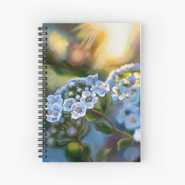 Sunlit Flower Original Painting Morning Spireas #1 Spiral Notebook