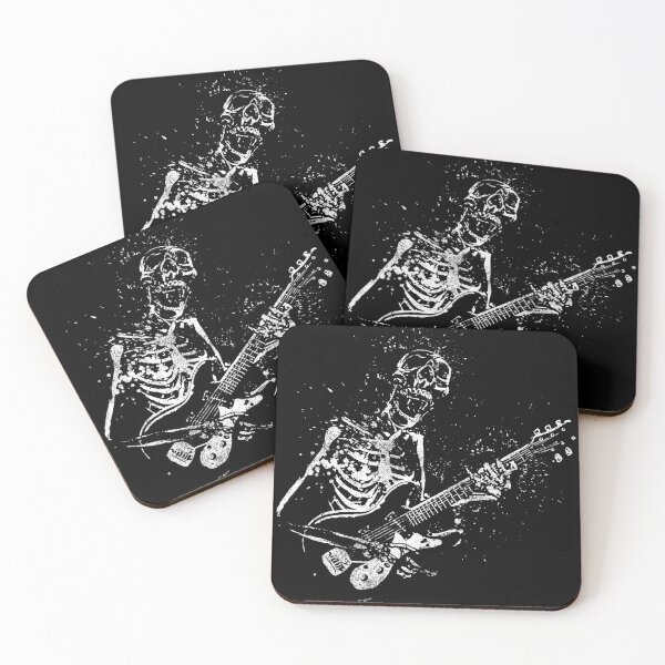 Item preview, Guitar playing rock and roll skeleton designed and sold by CattleandCrow.