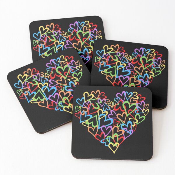 Item preview, LGBTQ Proud Rainbow Heart Pattern designed and sold by The-Gayborhood.