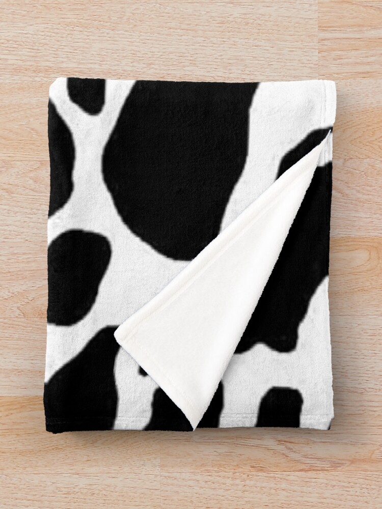 cow print fuzzy blanket