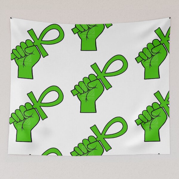 Item preview, Green Power Fist holding Ankh Egyptian Hieroglyph Symbol designed and sold by Andrew Browne.