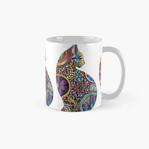 Item preview, Colorful Mosaic Cat With Dragonfly designed and sold by Nobiya.