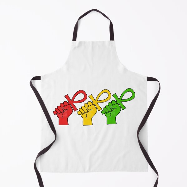 Item preview, Red Gold and Green Power Fists holding Ankh Egyptian Hieroglyph Symbol designed and sold by Andrew Browne.