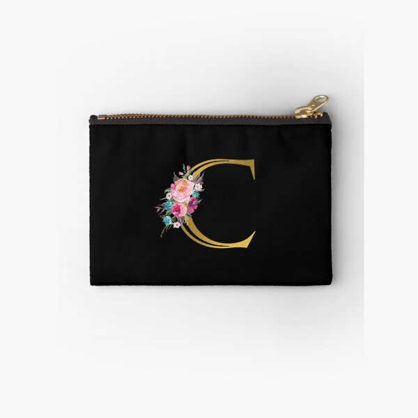 Item preview, Letter C, Floral Monogram, Watercolor Roses, Initial, Faux Gold Foil designed and sold by WildHoneyDesign.