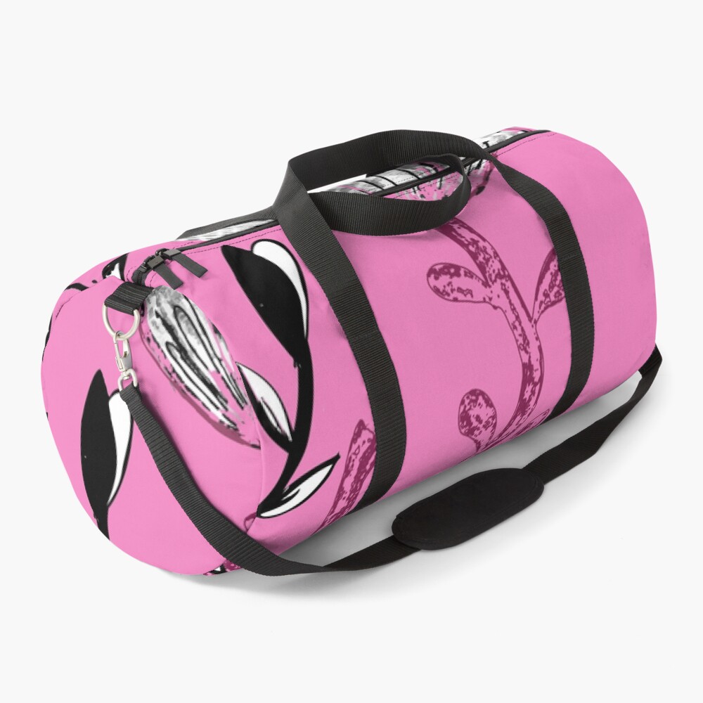 Black Pink Ink Duffle Bag