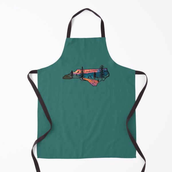 Item preview, Vintage Fish North Carolina Mountains Sunset Stream State Map NC Fly Fishing  designed and sold by TeeCreations.