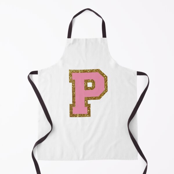 Item preview, gold and pink varsity letter P designed and sold by byleahwithlove.