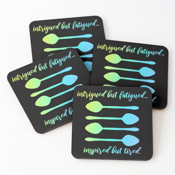 Item preview, Intrigued But Fatigued, Inspired But Tired (Spoonie, Cool Colors) designed and sold by KelseyLovelle.