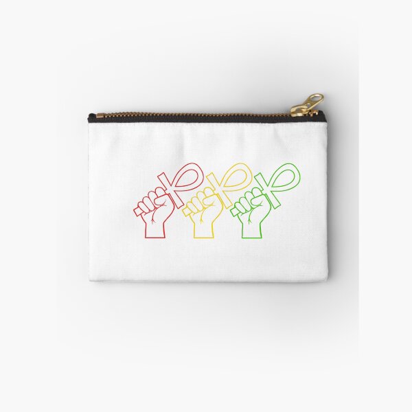Item preview, Red Gold and Green Power Fists holding Ankh Egyptian Hieroglyph Symbol Line Art designed and sold by Andrew Browne.