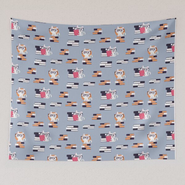 Artikelvorschau, Back to School Lehrerbuch Cat Theme Pattern entworfen und verkauft von LushCatDesign.