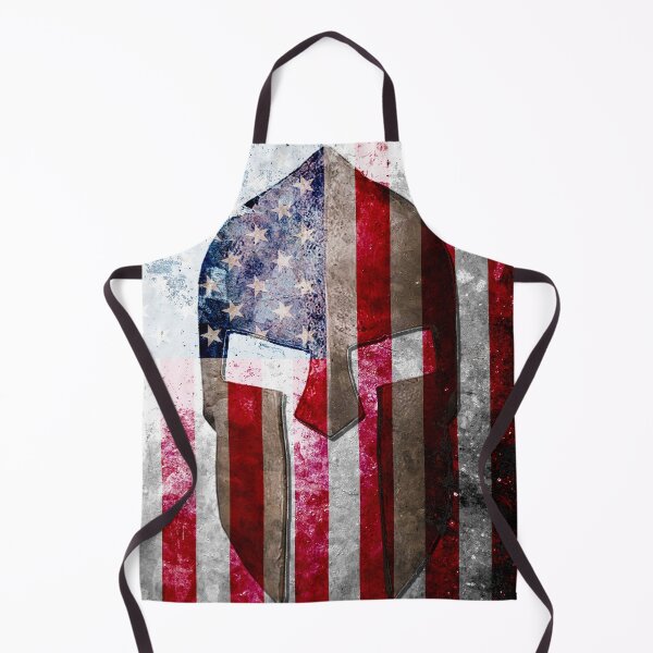 Item preview, Molon Labe - Spartan Helmet Across An American Flag On Distressed Metal Sheet designed and sold by MolonLabeArt.