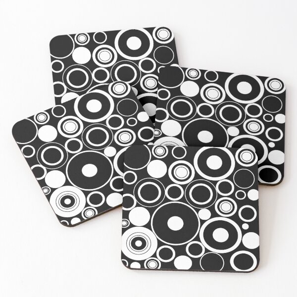 Item preview, abstract geometric monochrome circle design designed and sold by pauloneill-art.