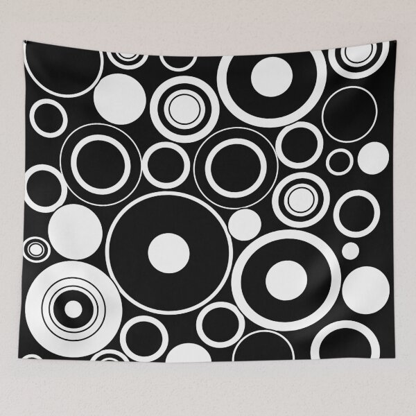 Item preview, abstract geometric monochrome circle design designed and sold by pauloneill-art.