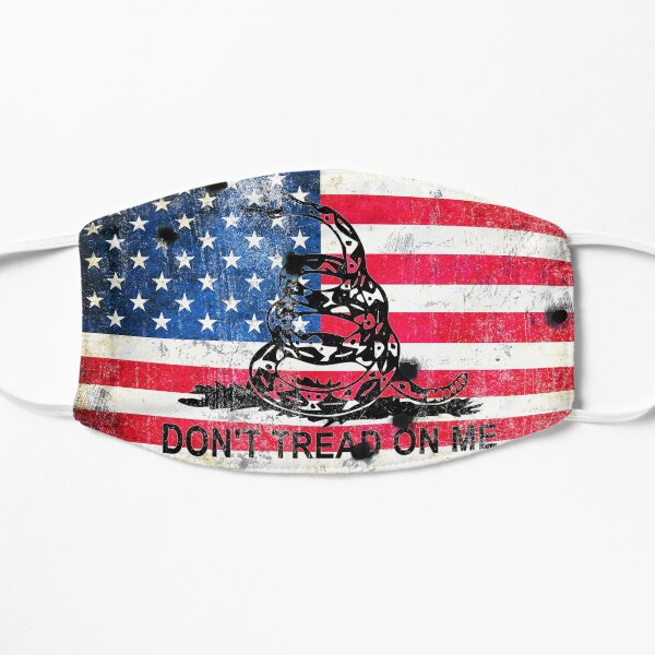 Viper N Bullet Holes On Old Glory Flat Mask