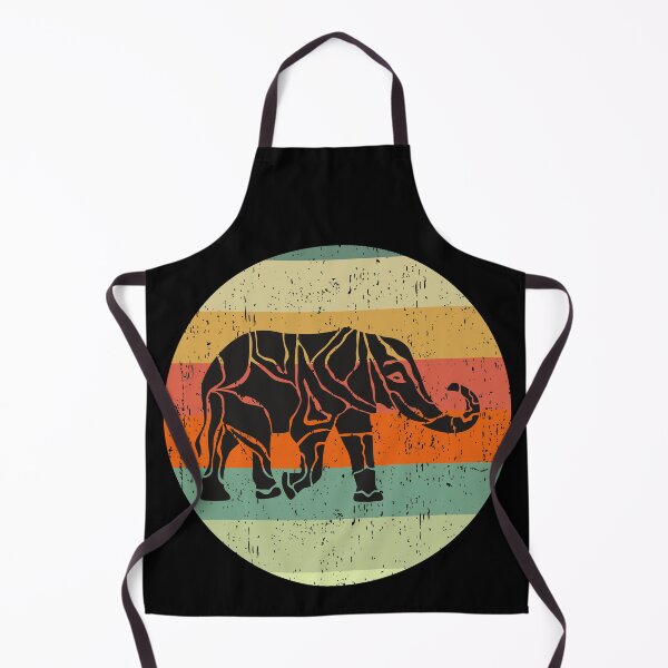 Item preview, Retro Elephant - Vintage Style Elephant - Black Elephant designed and sold by TeesForNerds.