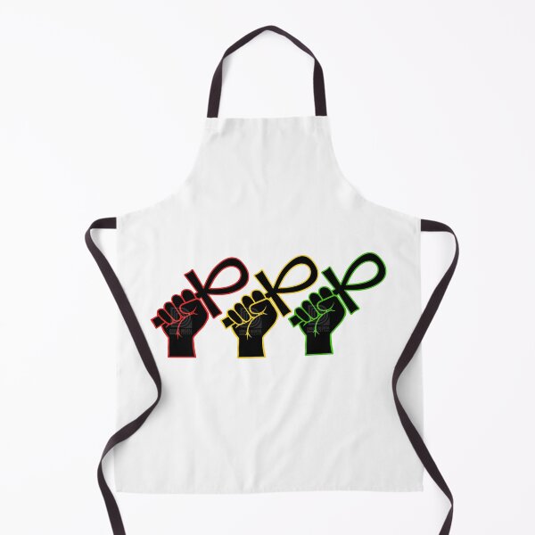 Item preview, Red Gold and Green Power Fists holding Ankh Egyptian Hieroglyph Symbol Art designed and sold by Andrew Browne.