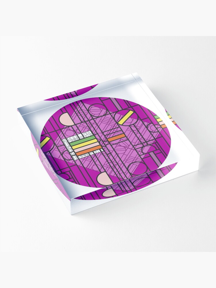 Alternate view of Circular Blockwork Acrylic Block