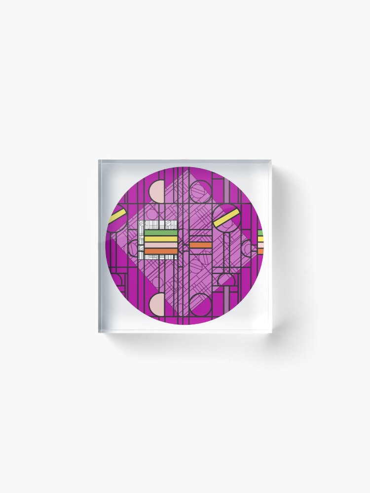 Alternate view of Circular Blockwork Acrylic Block