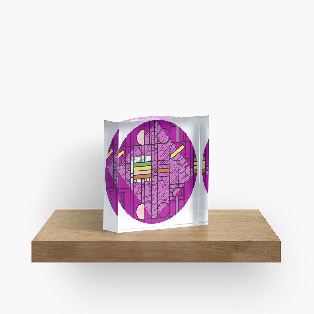 Circular Blockwork Acrylic Block