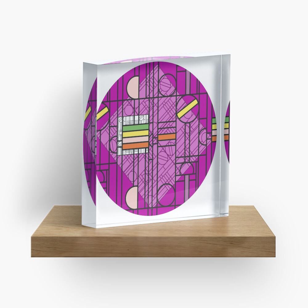 Circular Blockwork Acrylic Block